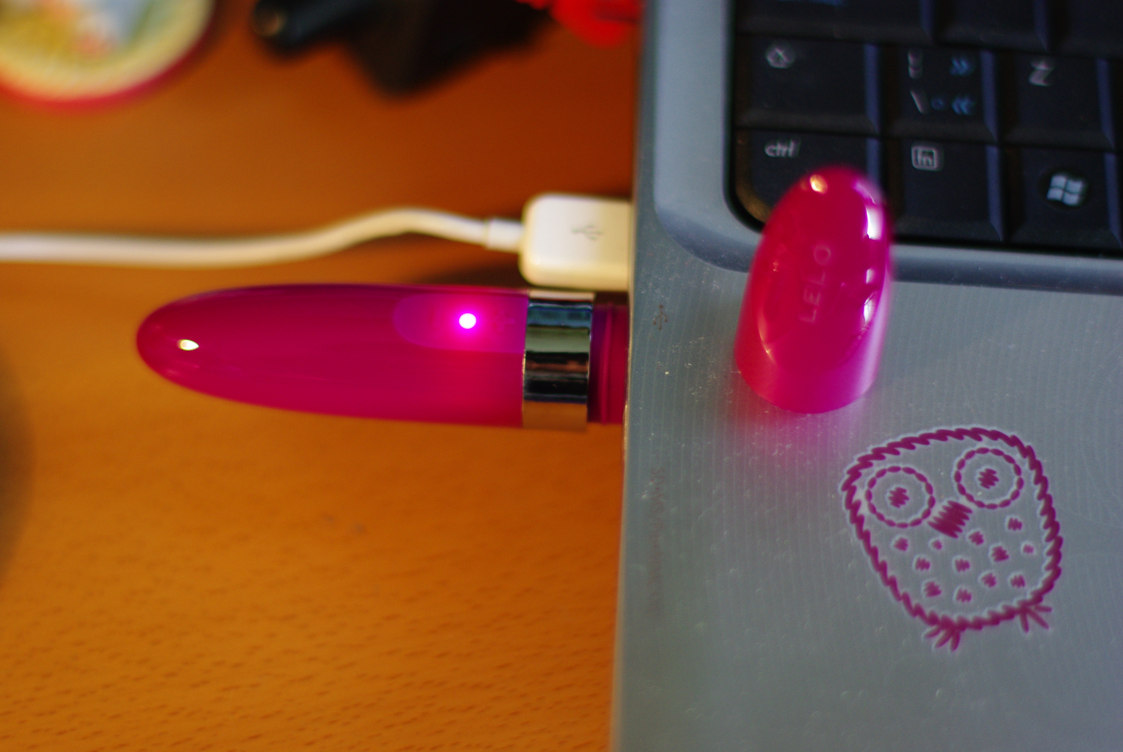 A vibrator charging through a computer USB port. (Image by Kimli on Flickr, CC BY-NC.)