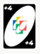 Uno Wild + Draw 4 Card